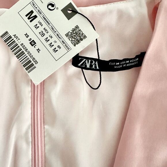 ZARA Dress Satin Effect Pink Dress Size M • BLOGGER FAVORITE • NEW WITH TAGS • - Picture 9 of 10